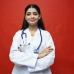 Doctor in a white coat with a stethoscope, representing accountants for medical professionals in Sydney